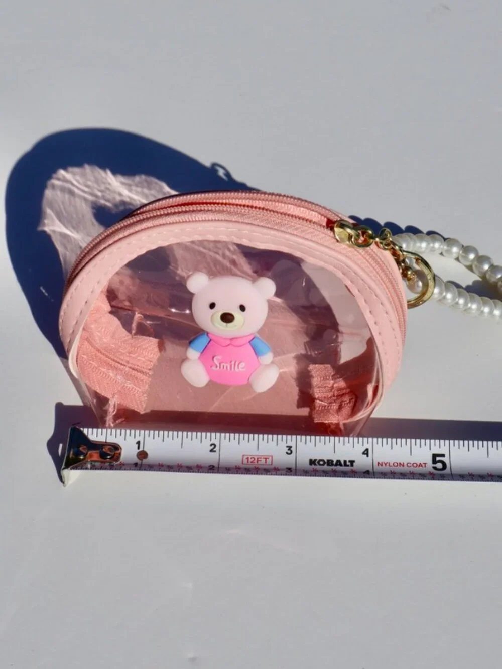 NWOT Pink Bear Coin Purse Keychain - Picture 5 of 5